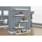 Monarch Specialties Bookshelf, Bookcase, Etagere, 5 Tier, 60"H, Office, Bedroom, Tempered Glass, Glossy White, Clear I 3290 - alternate 1